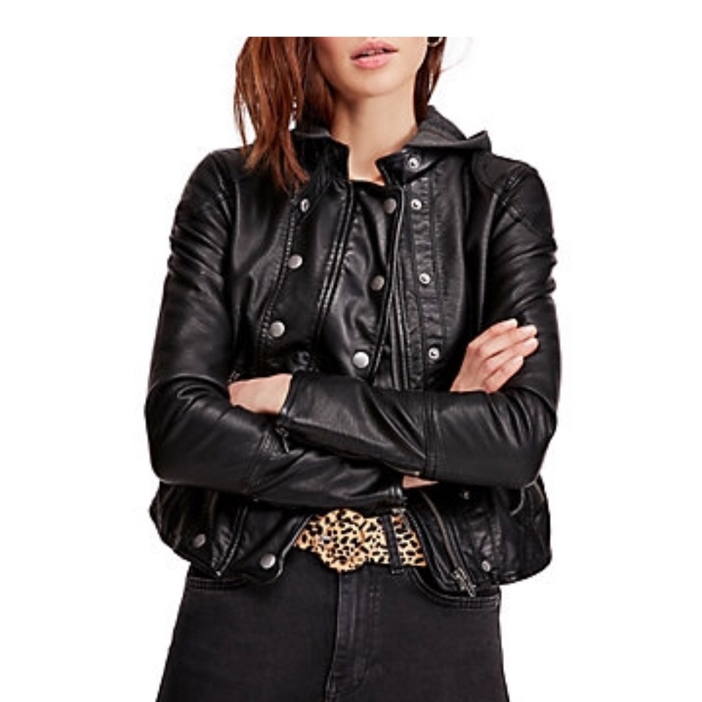 Free people leather jacket